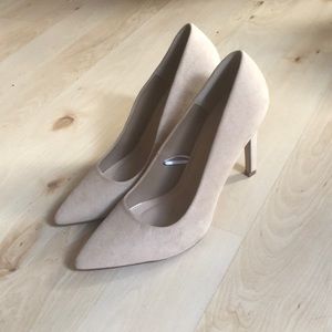 Nude Suede Pumps size 8.5